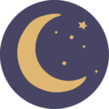Halbmond und Sterne als Symbol
